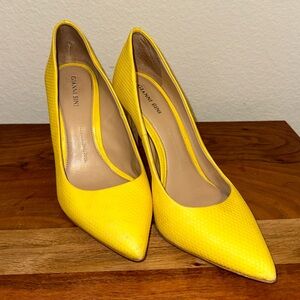 Gianni Bini Yellow Stiletto Heels
